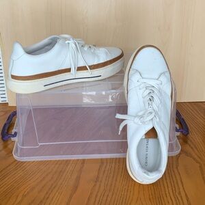 Crown Vintage White and Tan Sneakers